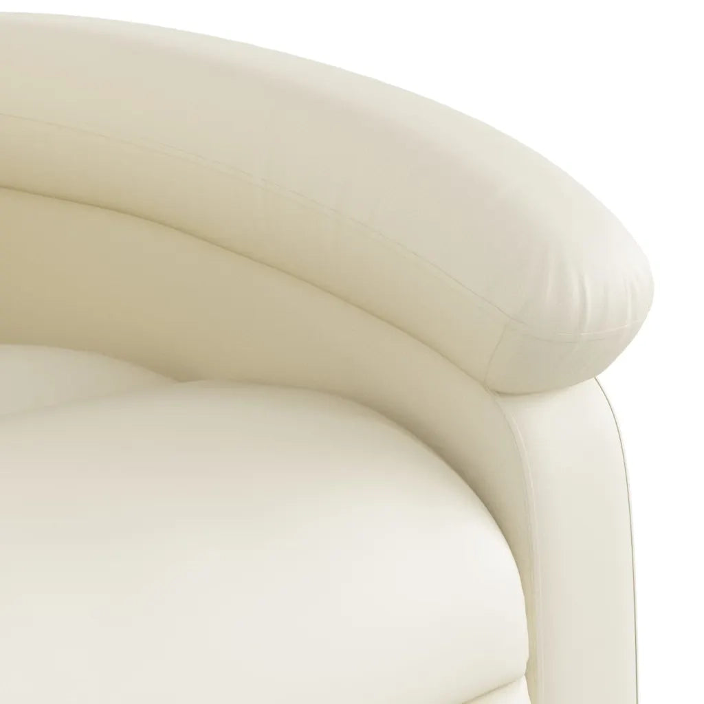 Poltrona reclinabile massaggiante in Similpelle Crema 3205900