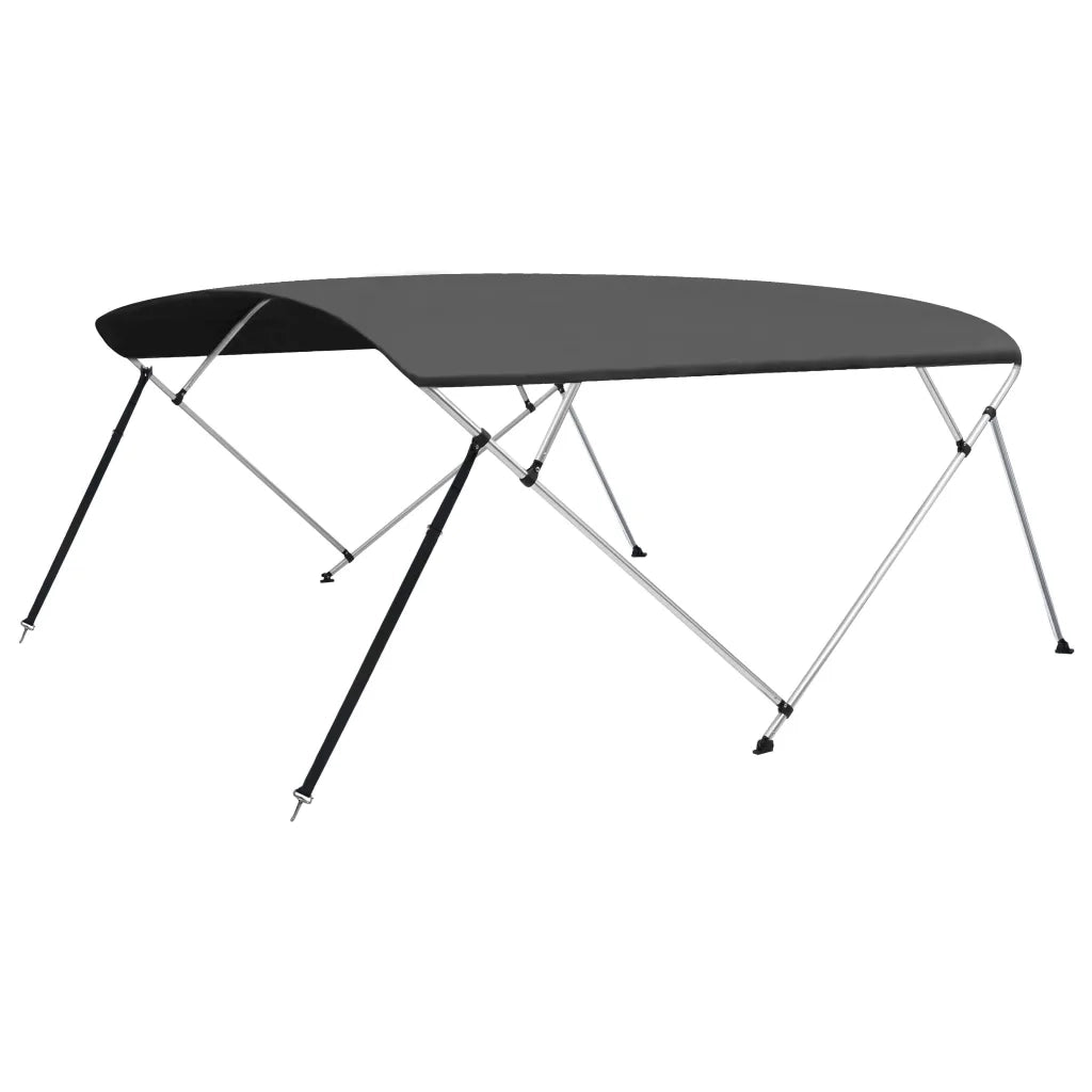 Bimini di Prua Tendalino 4 Archi-Tenda da Sole per Bimini di Prua Antracite 243x(230-244)x137 cm