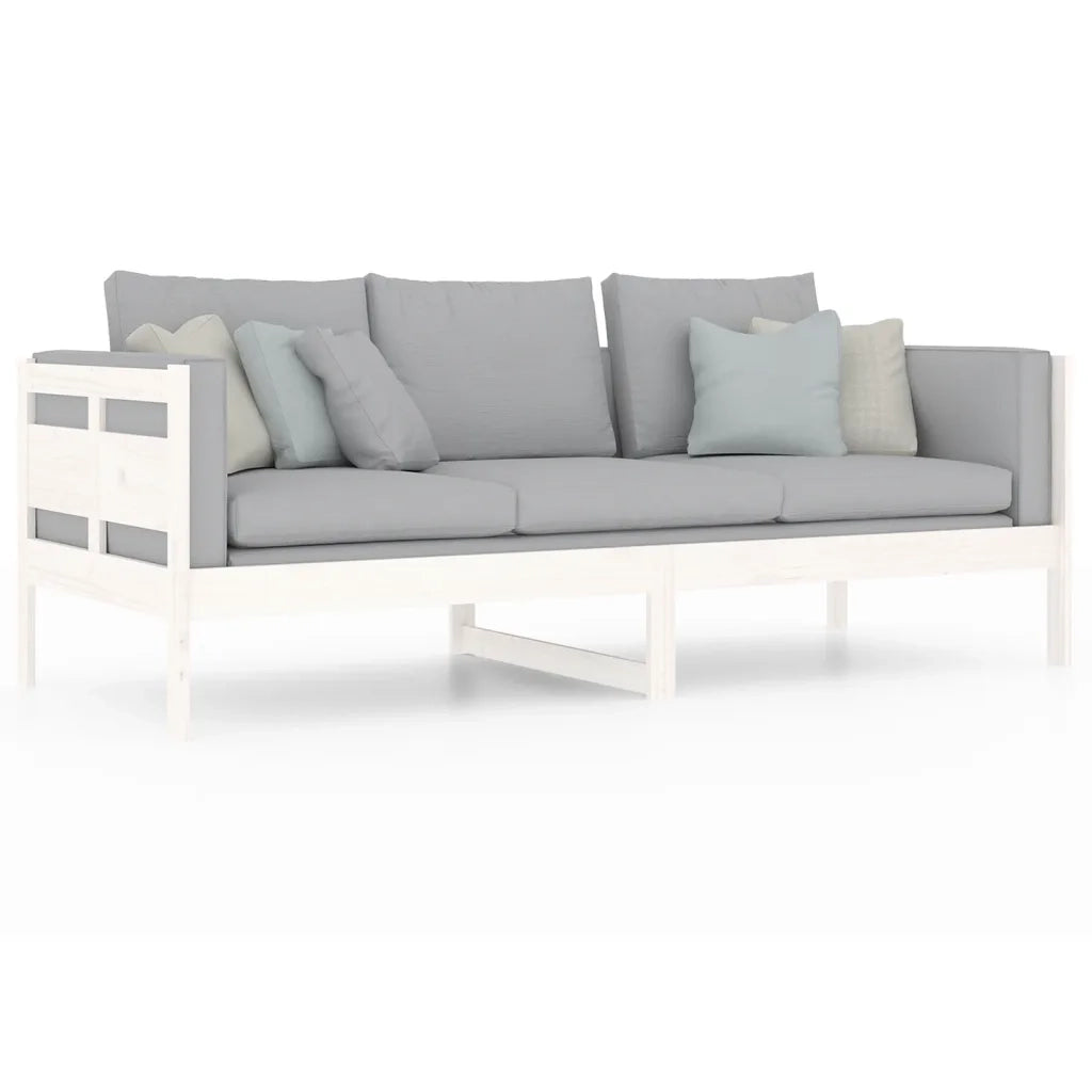 Dormeuse Bianca in Legno Massello di Pino 80x200 cm