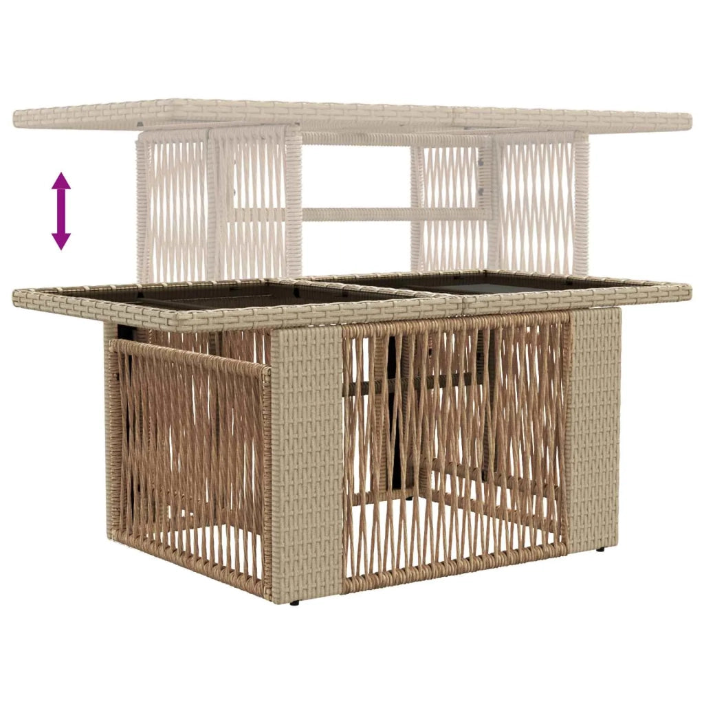 Set Divano da Giardino 8 pz Beige polyrattan 3436500