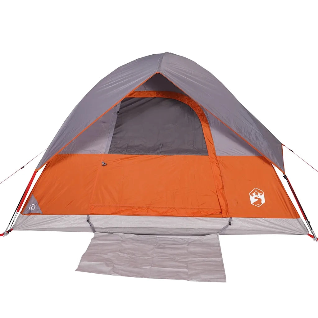 Tenda da Campeggio a Cupola 2 Persone-Tenda per Escursionismo Arancione Impermeabile 944988