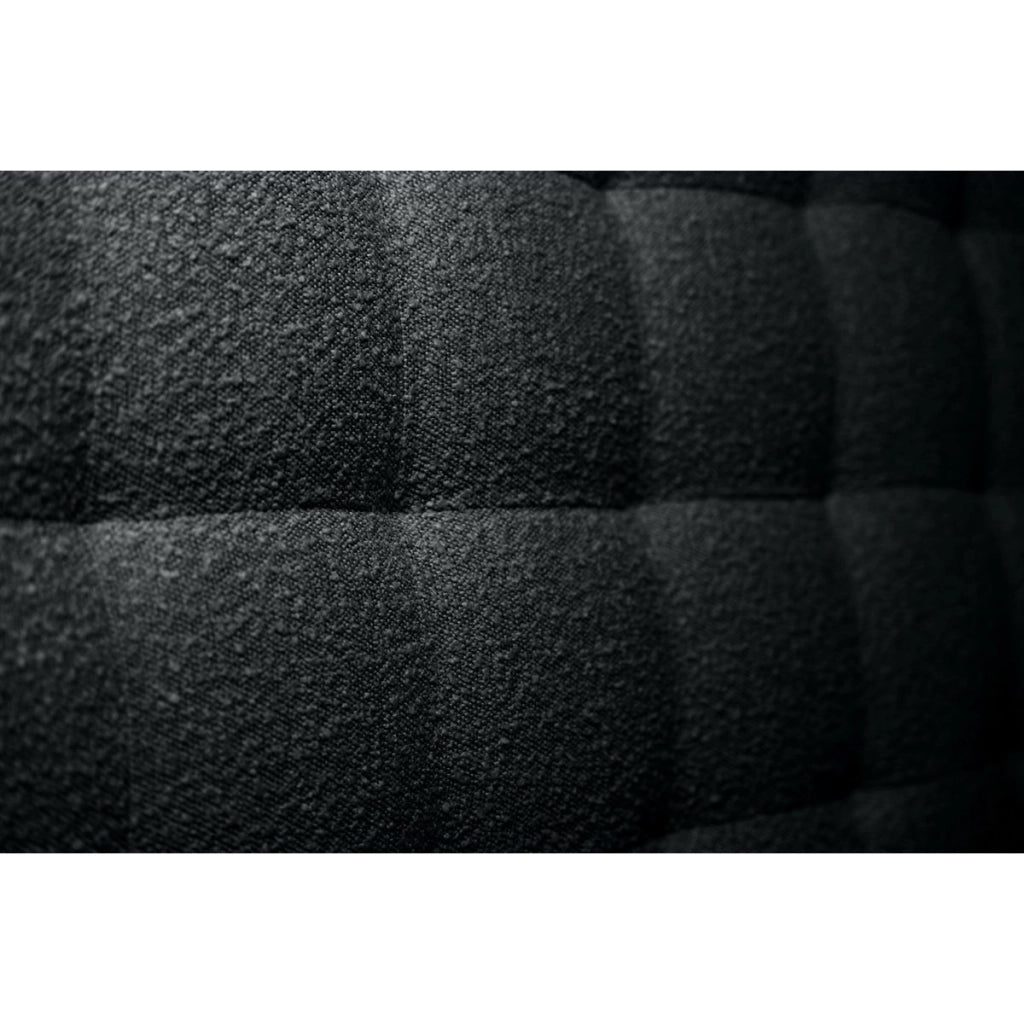 Letto 90x200 cm con testata imbottita - tessuto bouclé