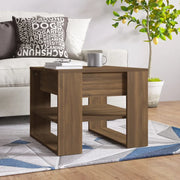 Tavolino Salotto-Tavolino da soggiorno-Tavolo Rovere Marrone 55,5x55x45 cm Legno Multistrato