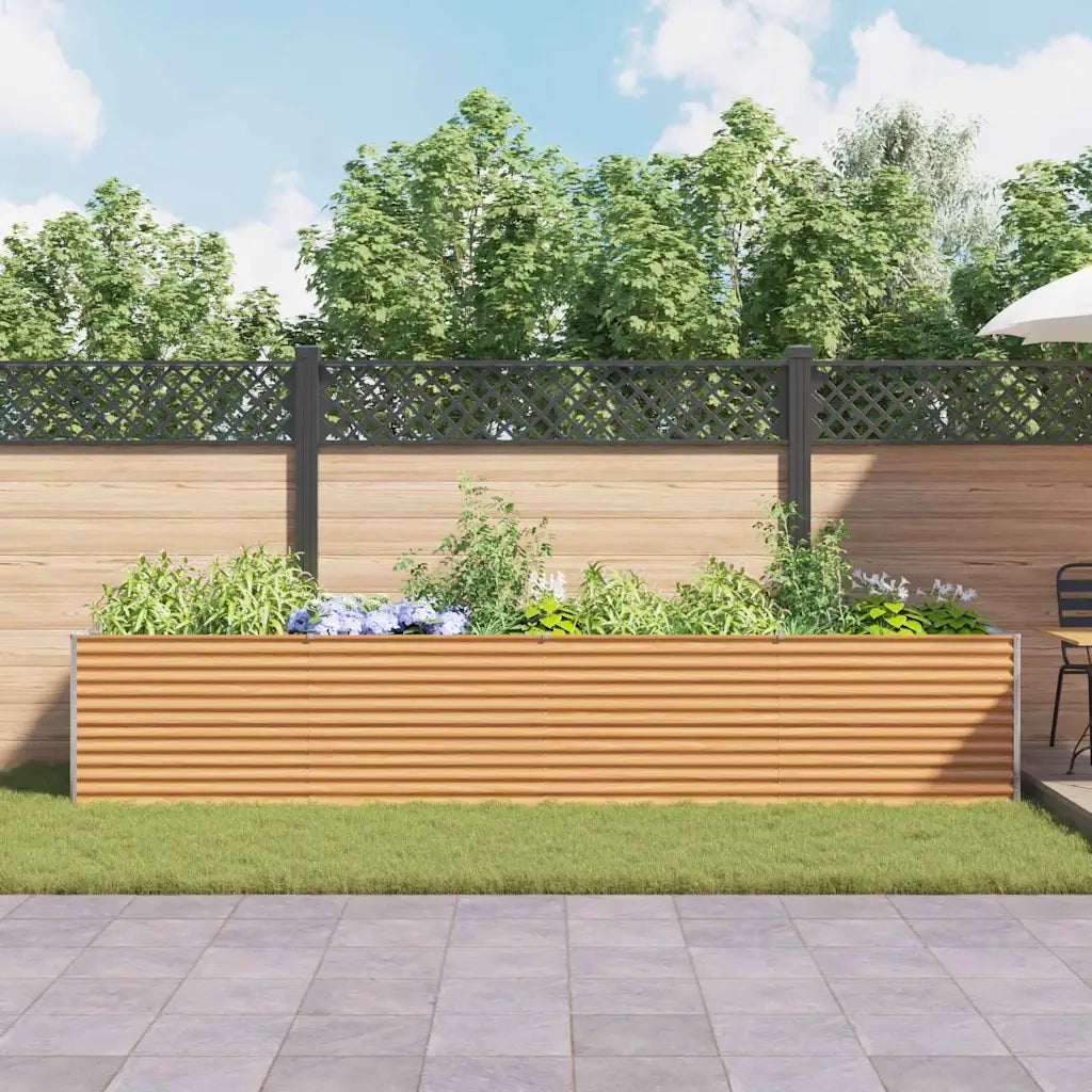 Letto rialzato da giardino 390 x 100 x 68 cm Acciaio zincato 42017369