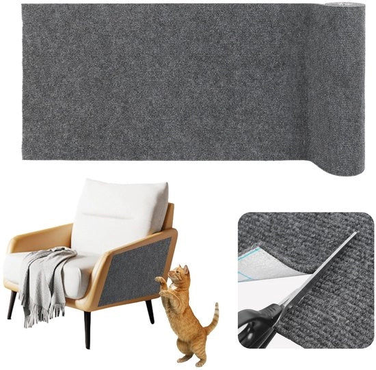 Matto autoadesivo per gatti, pannelli autoadesivi per gatti, pannelli autoadesivi per gatti, pannelli autoadesivi per gatti per protezione (grigio scuro, 40 cm x 3 m)