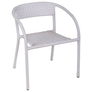 Sedia bambini rattan bianca 30x46x54h cm
