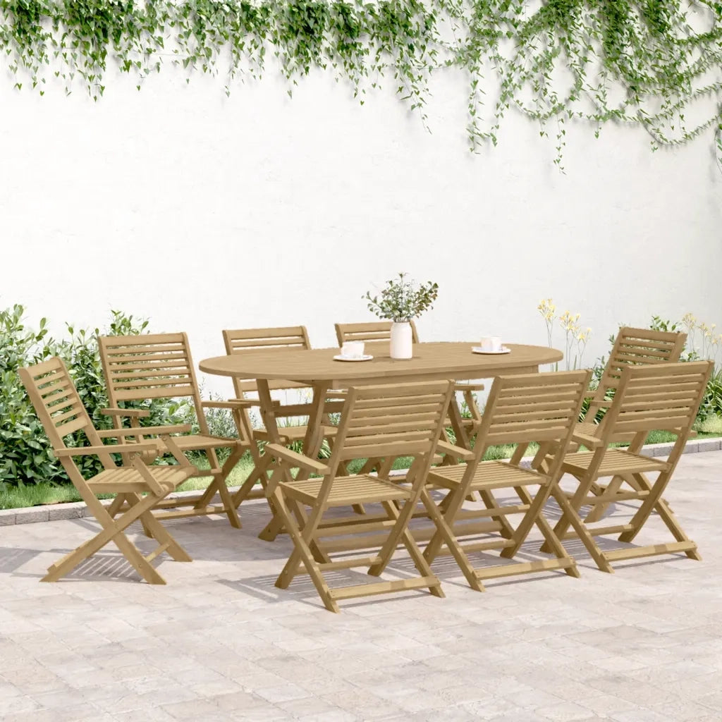 Sedie Giardino Pieghevoli 6pz 54,5x61,5x86,5 cm Massello Acacia 3214226