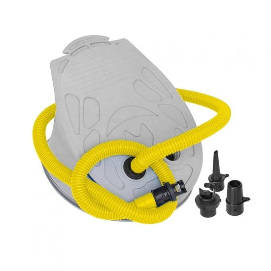 Pompa per piedi portatile - Lavorazione aria per barche o canoe - Airbed opzionabile - Resistente e robusto - 3 Adattatori - Leggero 9 pollici