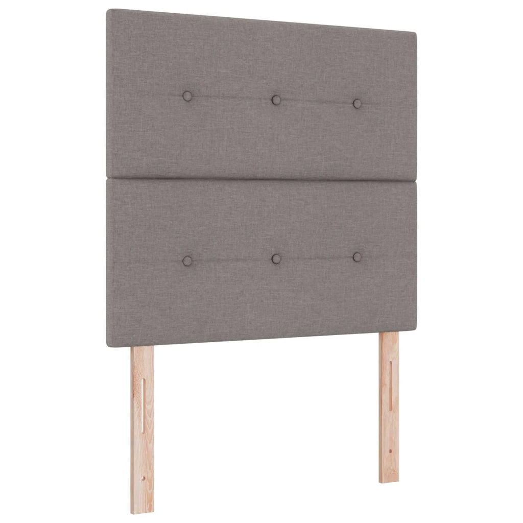 Letto Box Spring LED con Materasso Tortora 120 x 200 cm Tessuto 3455836