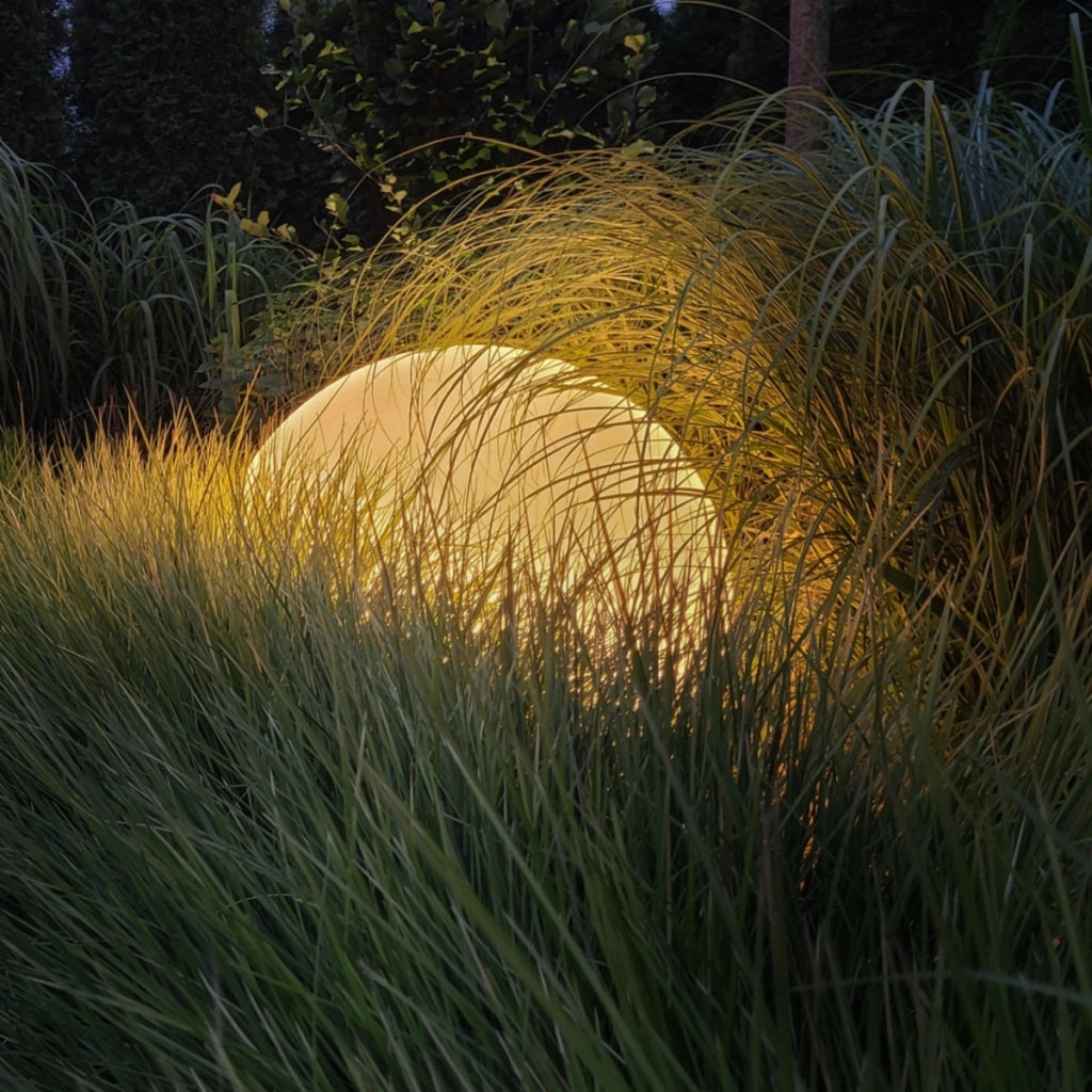 Lampada da giardino a sfera 40cm bianca E27 IP44 Eko-Light