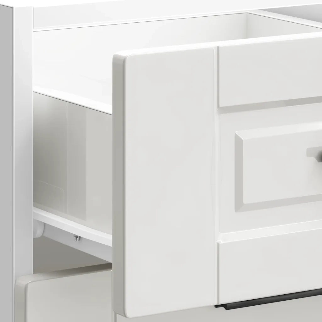 Mobiletto da cucina-Armadio da cucina "Porto" Bianco lucido in legno ingegnerizzato 206225
