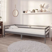 Divano Letto con Materasso-Sofa Letto-Daybed 90x200 cm Grigio in Legno di Pino 856916