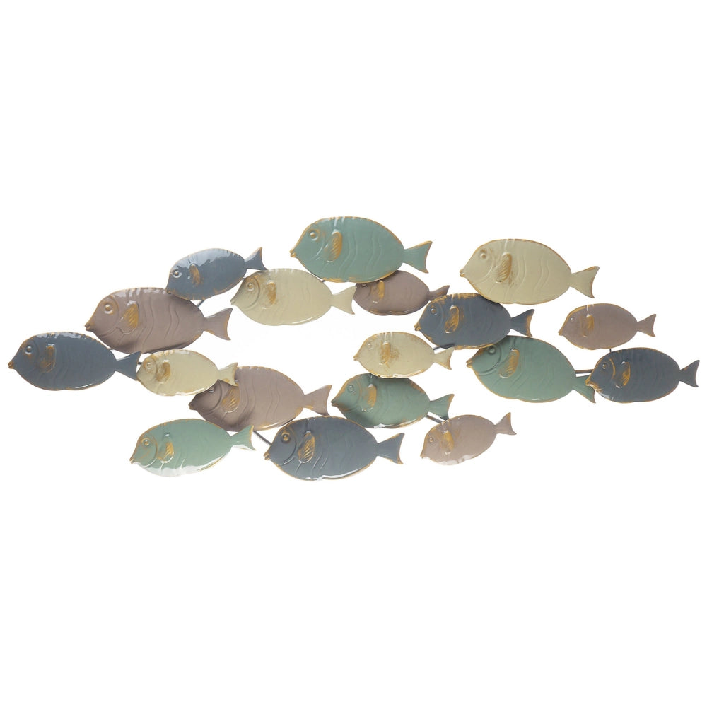 Decorazione murale Pesce Multicolore Metallo costiero Moderno Eclettico