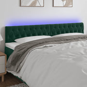 Testiera a LED Verde Scuro 200x7x78/88 cm in Velluto 3122017