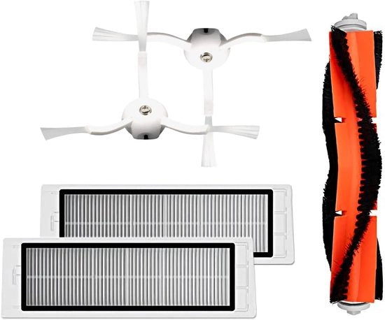Filtro di sostituzione Duraturo - Set di pennelli multifunzionali - Filtro H-EPA (2x) - Pennelli laterali (2x) - Adatto per robot aspirapolvere Xiao-mi S50 - Resistente e facile da pulire - Accessori aspirapolvere
