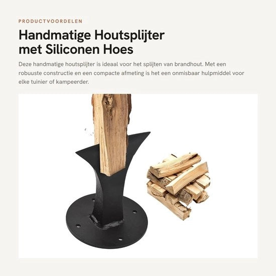 Houtsplijter Robusta per Costruzione a Mano - Houtsplijter per Legno di Cuoio - Houtsplijter Compatta e Duratura - Incluso con Fori di Montaggio - Houtsplijter con Funzione di Klief 

Modello: Kloofwig 
Codice: 
Specifica: