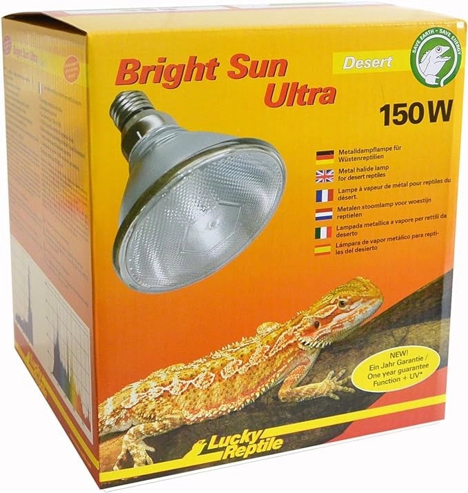 Lucky Reptile Bright Sun ULTRA Desert 150w attacco E27 - lampada diurna per rettili deserticoli