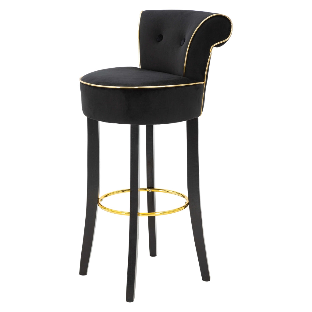 Tupiza, Sgabello Imbottito, 46x48x96h cm Nero