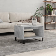 Tavolino da Salotto-Tavolino da soggiorno-Tavolo Grigio Cemento 60x50x40cm Legno Multistrato 608362