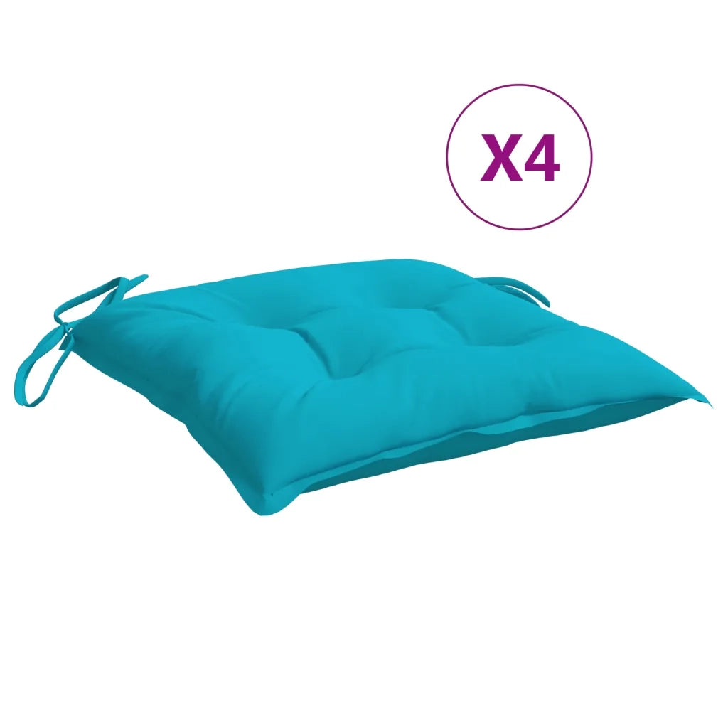 Cuscini per Sedia 4 pz | Cuscini per sedie Turchese 40x40x7 cm Tessuto