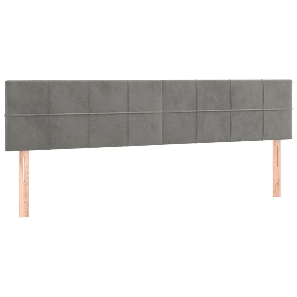 Letto matrimoniale | Letto per adulti | Giroletto senza Materasso Grigio Chiaro 120x190 cm Velluto