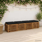 Cuscini per Sedia in 4 Pezzi SOEST 4 pz 100% Poliestere Nero 944476