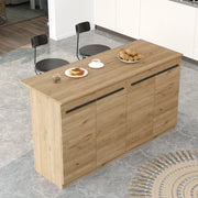 Mobile Dispensa Fossalto, Isola da Cucina 2 Ripiani, 160x60x90h cm Marrone Rovere