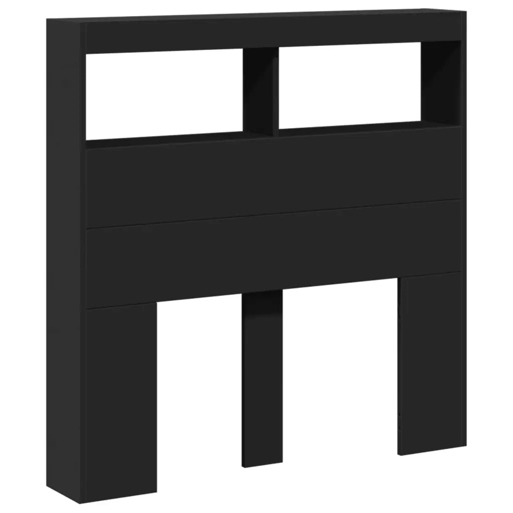 Testiera | Testata con Contenitore a LED Nera 100x17x102 cm