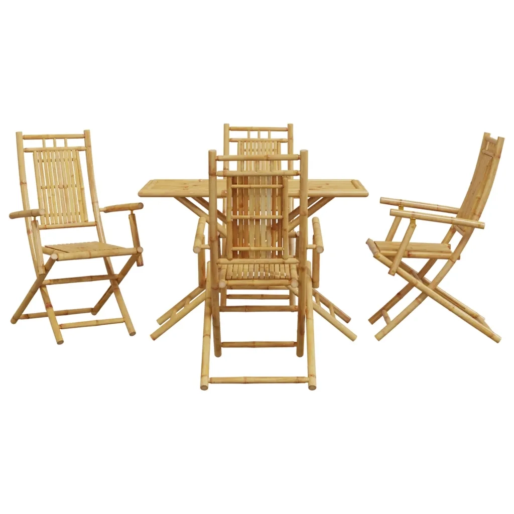 Set da Pranzo da Giardino 5 pz in Bambù 3278529