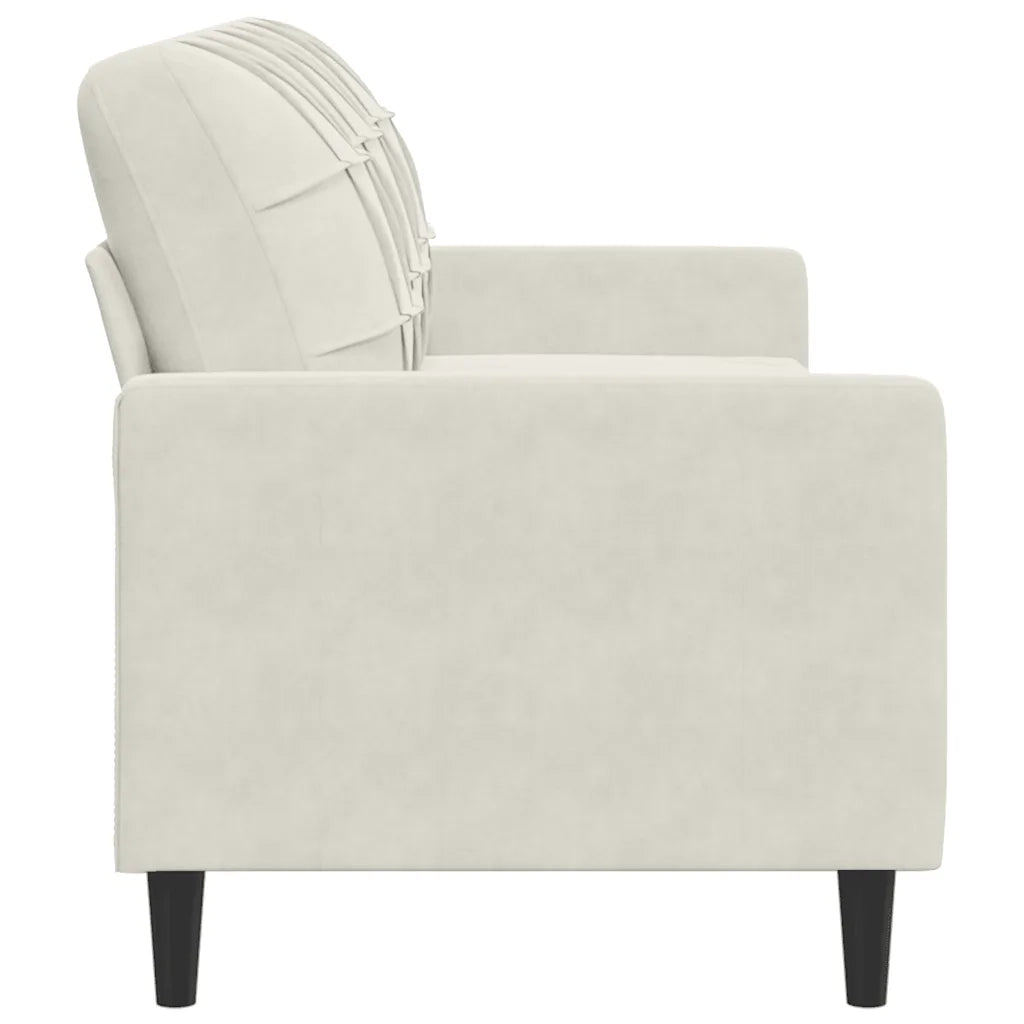 Divano | Divano da soggiorno | Sofa a 3 Posti Crema 180 cm in Velluto