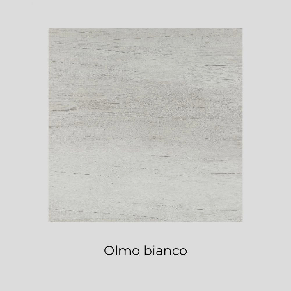 Mobile Lavatoio Vasca Zeus in MineralMarmo Apertura a 2 Ante 60x46x84 cm Olmo Bianco