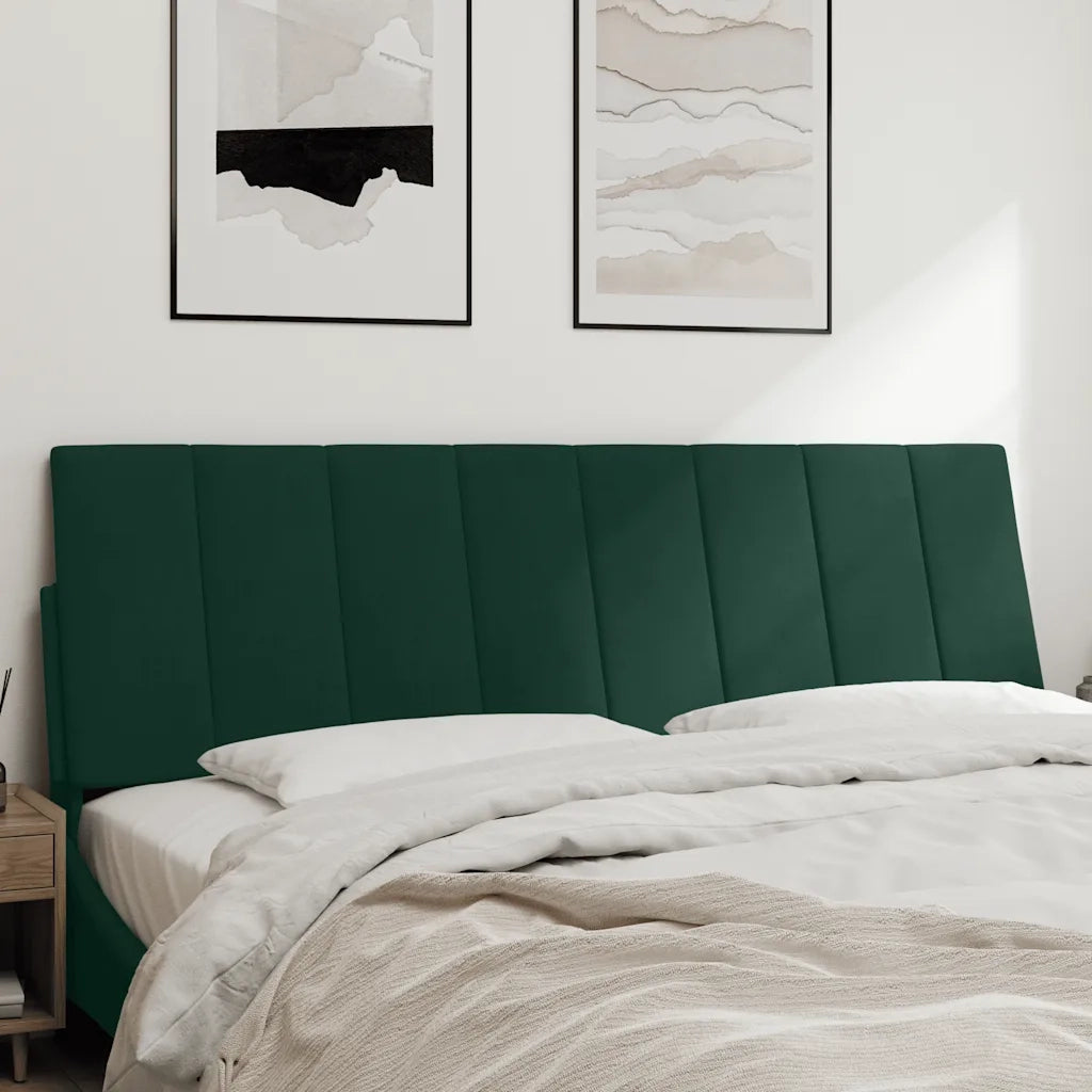 Cuscino Testiera-Cuscino per Testiera Hanko Verde Scuro 160 cm in Velluto