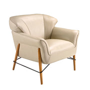 Poltrona in pelle sabbia
