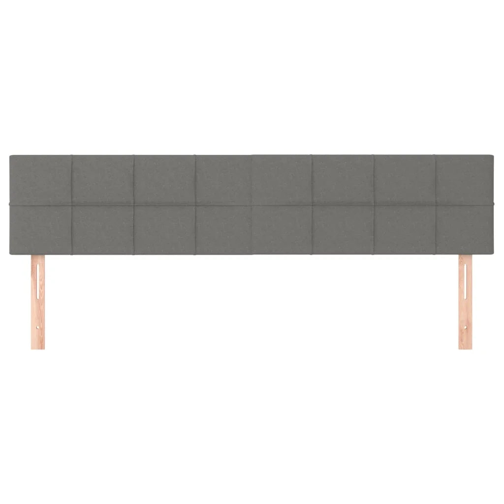 Testiera | Testata Grigio Scuro 180x5x78/88 cm in Tessuto