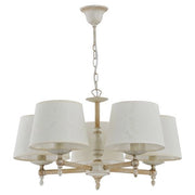 Lampadario sospeso classico Roksana 5xE14 bianco Alfa