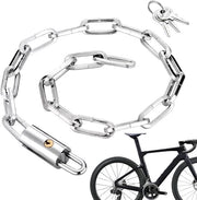 Catena di sicurezza per bicicletta - Protezione del veicolo - Acciaio di alta resistenza - Lunghezza 60 cm - Nero