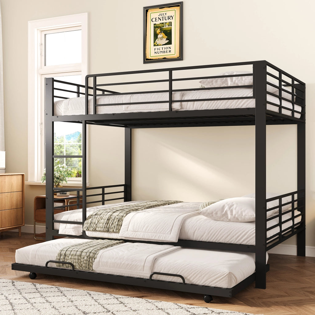 letto a castello metallo nero 140 x 200 cm