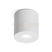 GES1073- PLAFONIERA ALLUMINIO BIANCO TONDA 1 LUCE ATTACCO GU10 D.9CM
