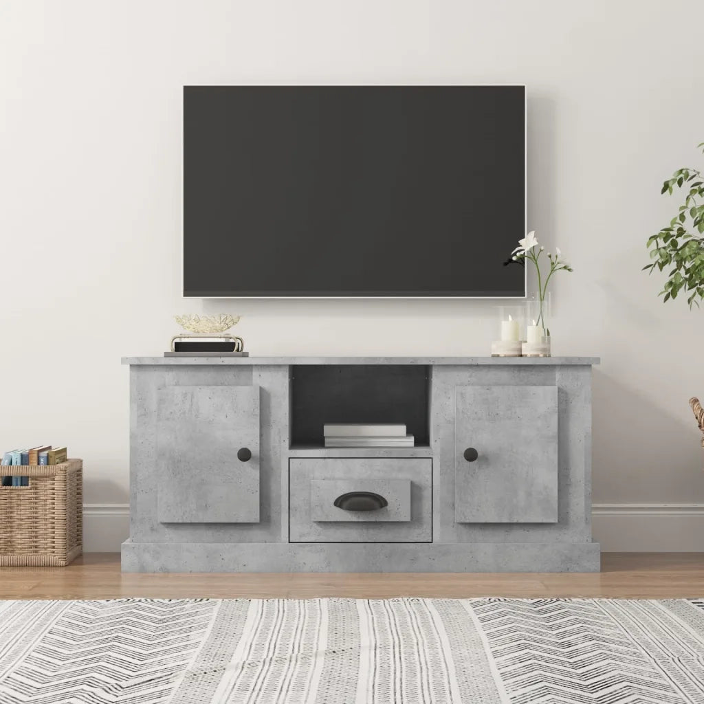 Mobile Porta TV-Mobile per TV-Credenza TV Grigio Cemento 100x35,5x45cm Legno Multistrato 721805
