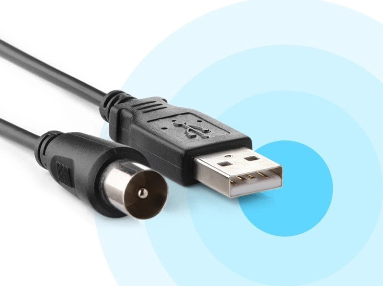One For All Antenna amplificata da interno piatta DVB-T2 5G USB, Nera