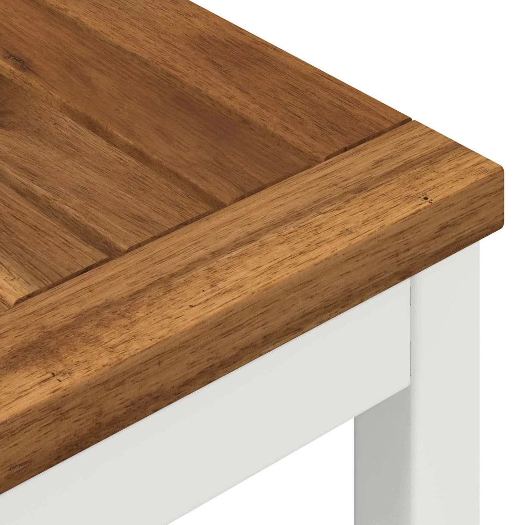 Tavolino da salotto Naturale e Bianco 50 x 100,5 x 45 cm 901284