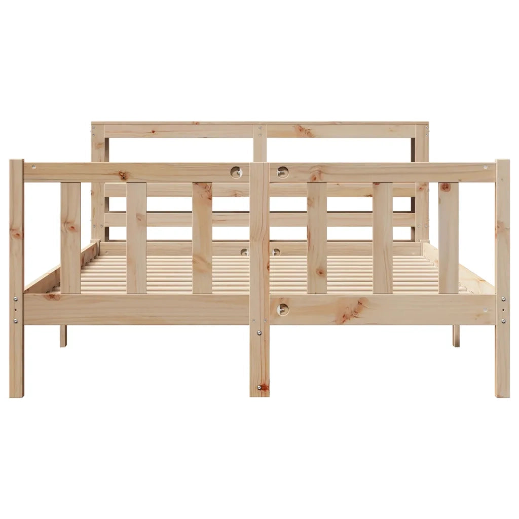 Letto senza Materasso 140x200 cm in Legno Massello di Pino 3305761