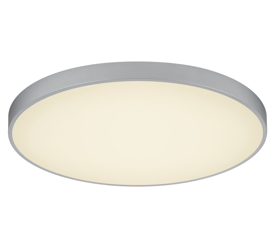 Plafoniera LED 2 luci, metallo, titano, 75x6x75 cm, Waco