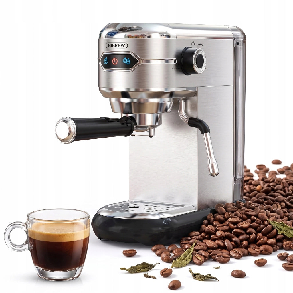 Macchina Espresso HiBREW H11 Slim 19 Bar 1450 W per Cialde ESE 44 mm e Caffè Macinato, Serbatoio 1,1 L
