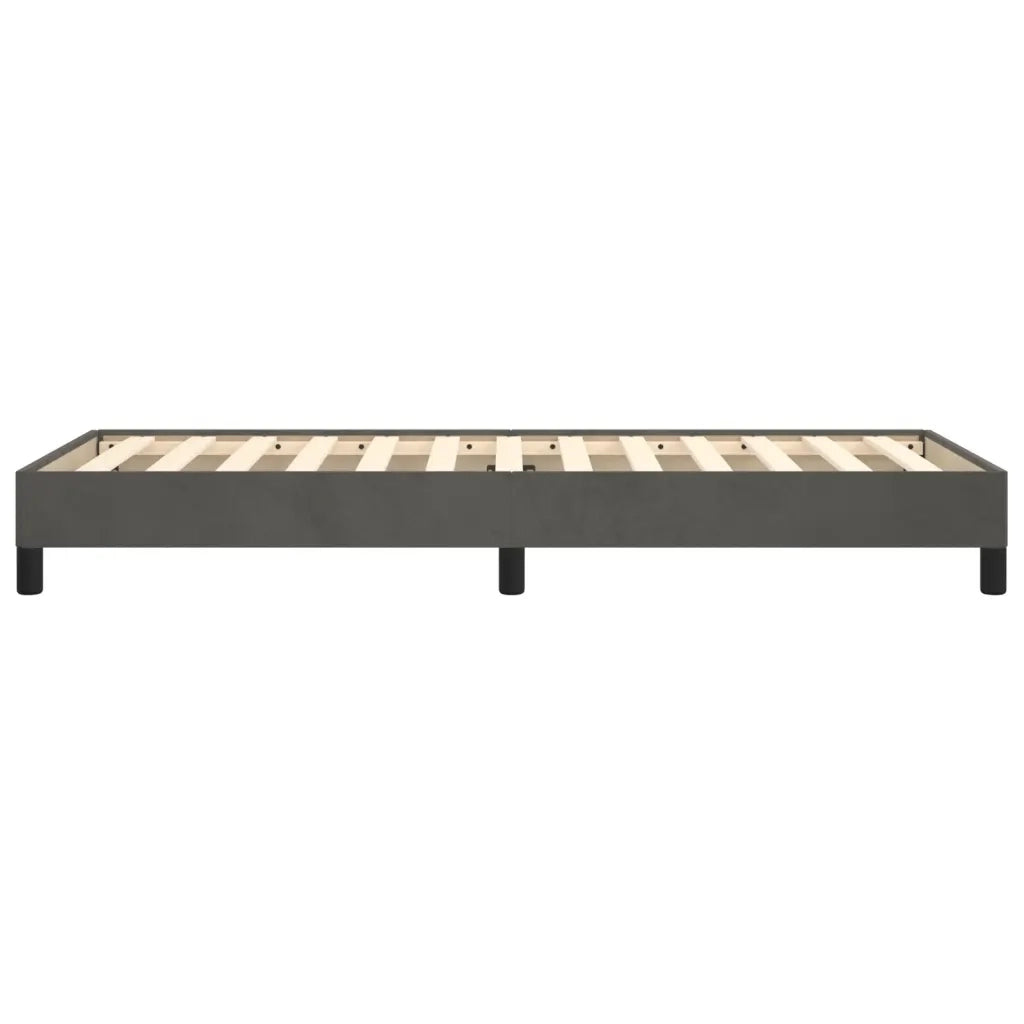Letto singolo | Letto per adulti | Giroletto senza Materasso Grigio Scuro 80x200 cm Velluto