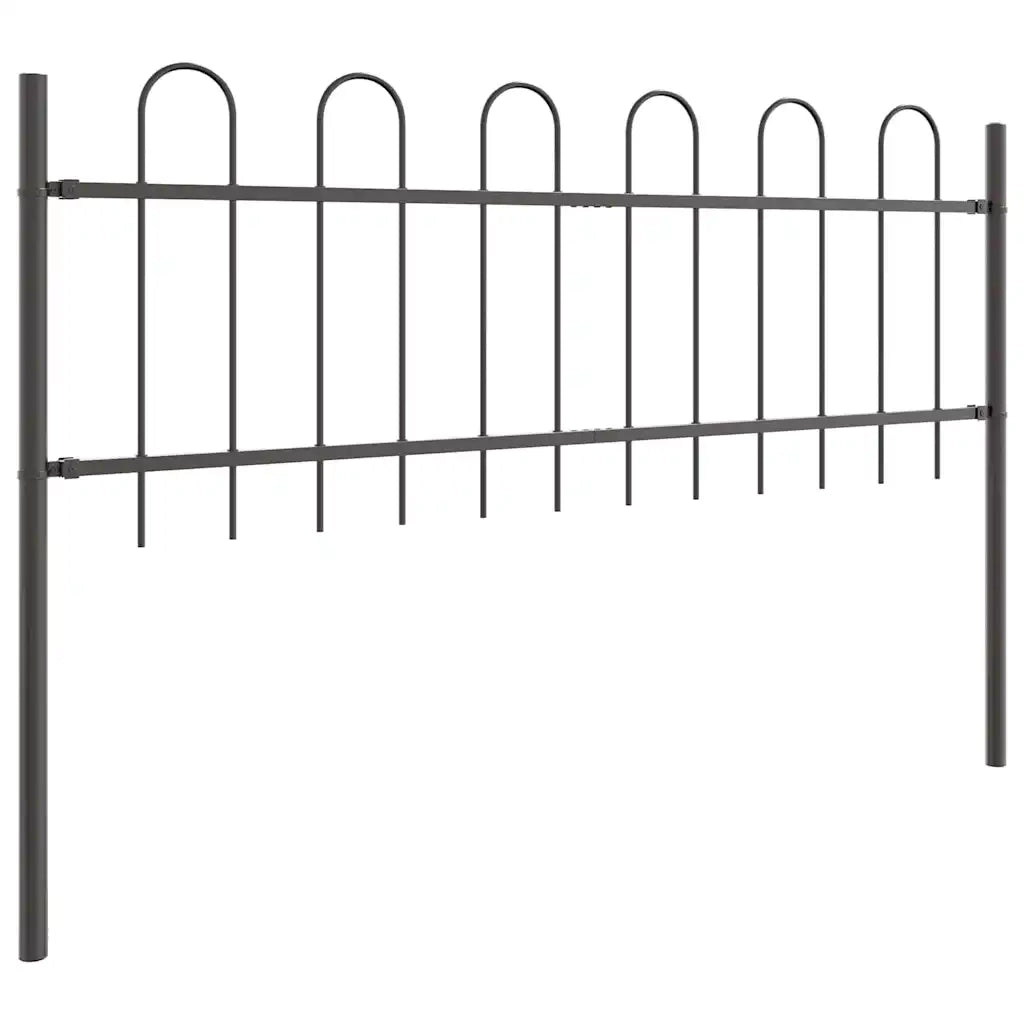 Recinzione per Giardino 9 pcs Grigio 15,3 x 0,6 m 3334173