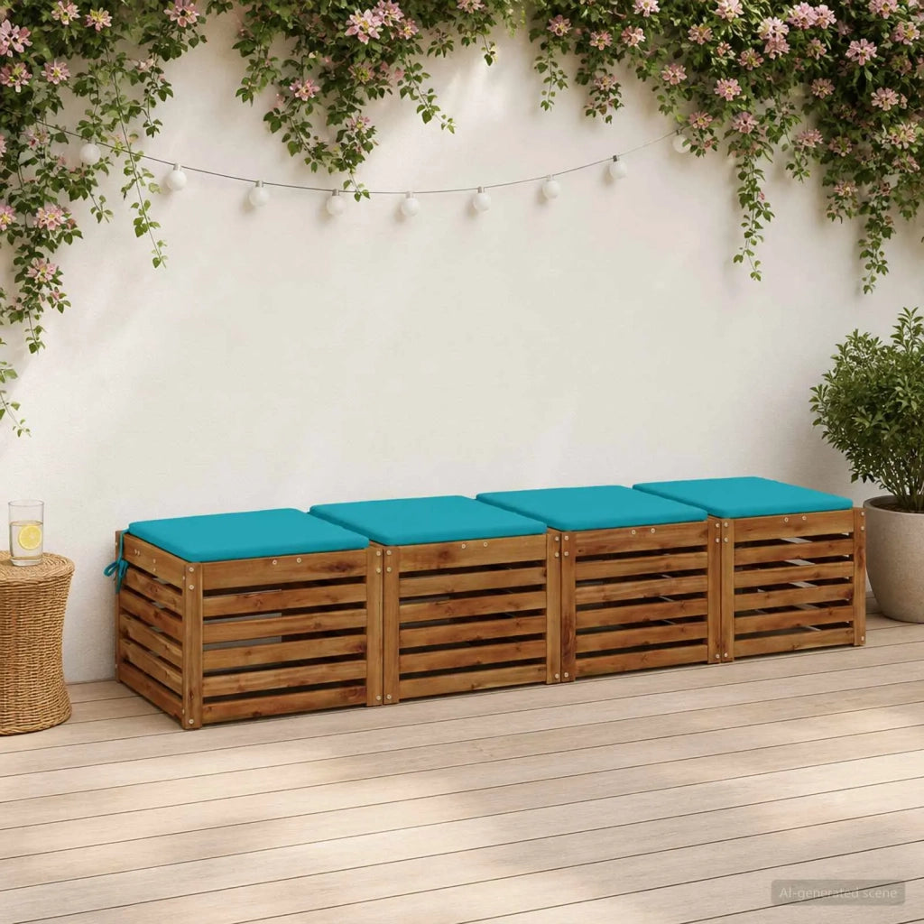 Cuscini per Sedia in 4 Pezzi SOEST 4 pz 100% Poliestere 944438