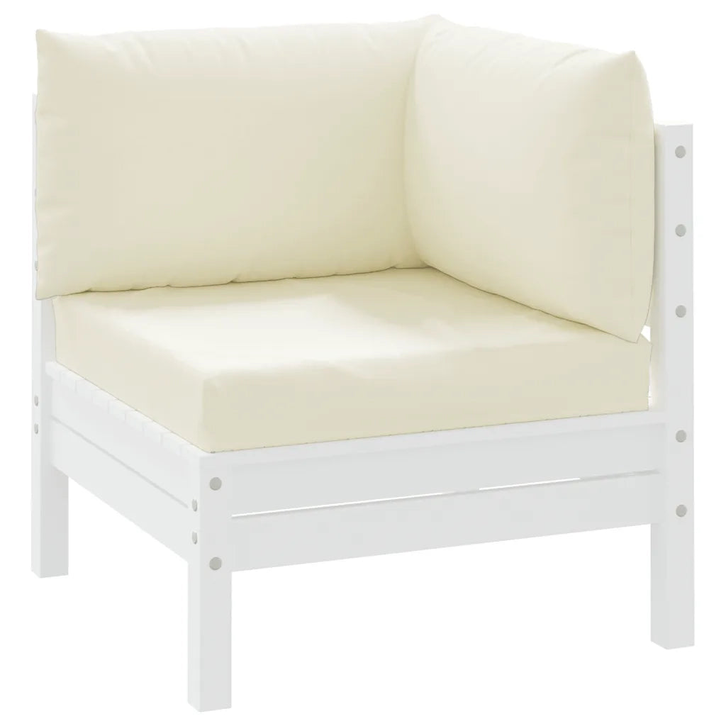 Cuscini per Pallet 3 pz | Cuscini per sedie Bianco Crema in Tessuto Oxford
