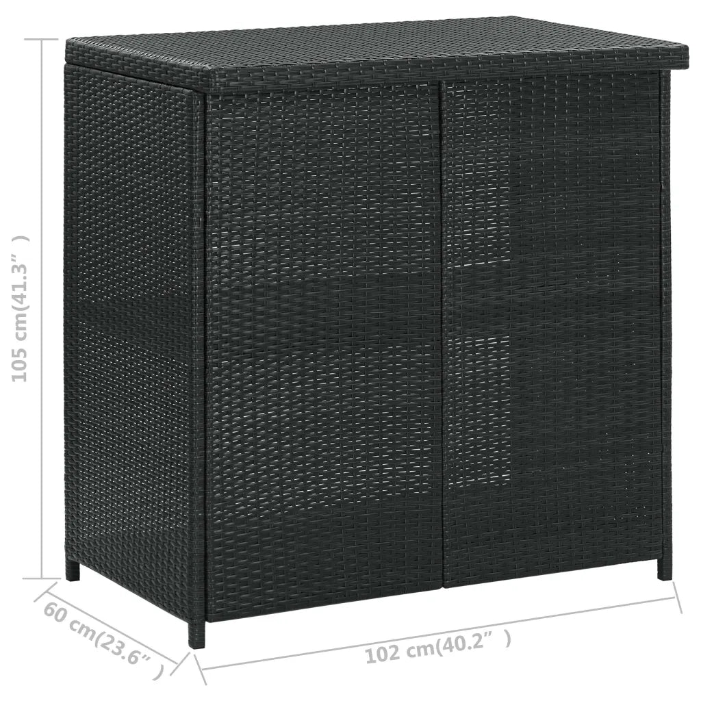 Set da Bar 3 pz in Polyrattan Nero CFW9162878