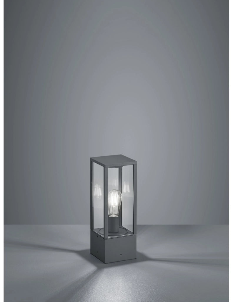Lampioncino Squadrato da Giardino Garonne Antracite H40 cm Trio Lighting